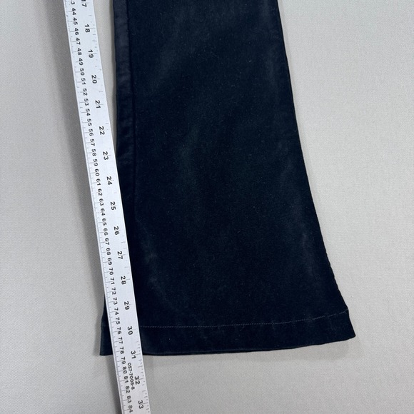 7 For All Mankind Velvet Flare Pants Women's Size 26 Black Cotton Cowgirl Preppy - Picture 5 of 9